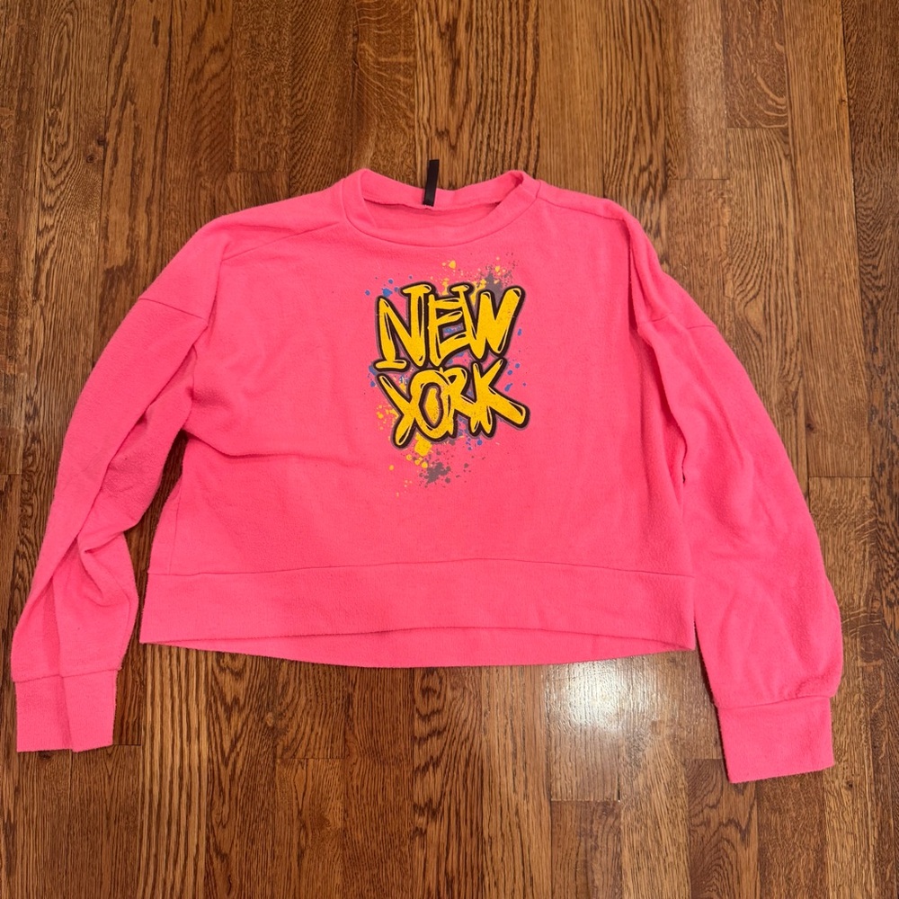 Revelation Pink Graphic Kids Long Sleeve Size Large